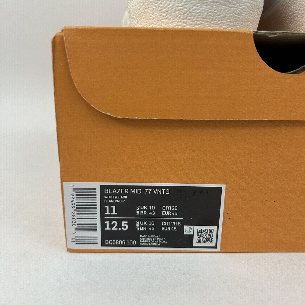 Nike Shoes Blazer Mid ‘77 Vintage “White Black” 2024 - Picture 5 of 5